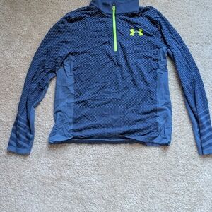 Under Armour Blue 1/4 Zip HeatGear Pullover